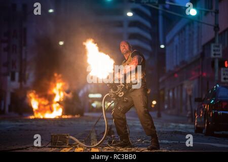 Pellicola originale titolo: furiosa sette. Titolo inglese: furiosa sette. Anno: 2015. Direttore: JAMES WAN. Stelle: Dwayne Johnson. Credito: Universal Pictures/DENTSU/FAST 7 PRODUZIONI/una razza film/ / Album Foto Stock