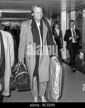 Attore americano David Soul arrivo a Heathrow in febbraio 1988. Foto Stock