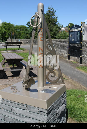 Scheda Informazioni e area picnic a Poyntzpass, County Down, Irlanda del Nord, accanto a Newry Canal. Foto Stock