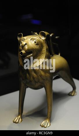 Aquamanile. Il XIII secolo. Anonimo. Il rame. Museo Catharijneconvent. Utrecht. Paesi Bassi. Foto Stock