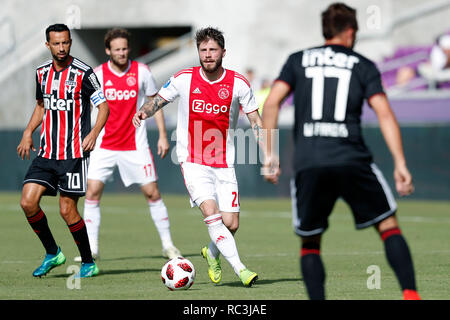 Orlando, Florida, Stati Uniti d'America. Il 12 gennaio 2019. Orlando City Stadium, Lasse Schone durante la Florida Cup gioco Sau Paolo - Ajax 2-4. Credito: Pro scatti/Alamy Live News Foto Stock