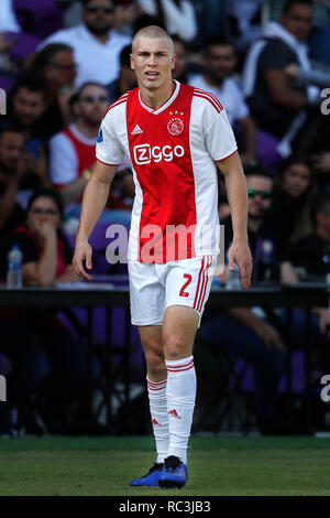 Orlando, Florida, Stati Uniti d'America. Il 12 gennaio 2019. Orlando City Stadium, Rasmus Kristensen durante la Florida Cup gioco Sau Paolo - Ajax 2-4. Credito: Pro scatti/Alamy Live News Foto Stock