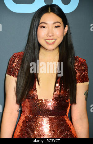 Santa Monica, California, Stati Uniti d'America. Xiii gen, 2019. Awkwafina 086 assiste la ventiquattresima edizione critica' Choice Awards a Barker Hangar su gennaio 13, 2019 in Santa Monica, California Credit: Tsuni / USA/Alamy Live News Foto Stock