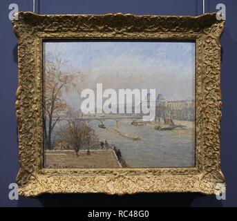 ARTE SIGLO XIX. FRANCIA. CAMILLE PISSARRO (1830-1903). Pintor francés fundador del impresionismo. "VISTAS DEL SENA Y EL LOUVRE desde el pont-neuf", 1903. Museo Carlsberg Glyptotek. Copenhague. Dinamarca. Norte Europa. Foto Stock