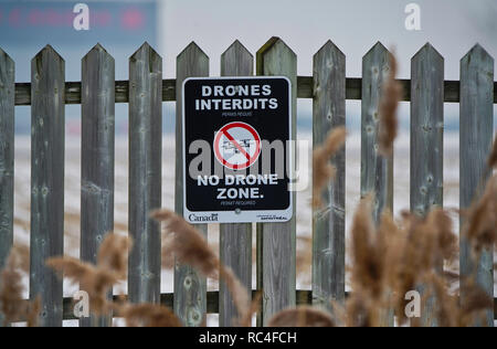 Montreal, Canada, 5 gennaio,2019.Nessun segno Drone al Montreal International airport.Credit:Mario Beauregard/Alamy Live News Foto Stock
