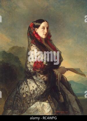 La Granduchessa Maria Nikolaevna della Russia (1819-1876), duchessa di Leuchtenberg. Museo: Membro Hermitage di San Pietroburgo. Autore: Winterhalter Franz Xavier. Foto Stock