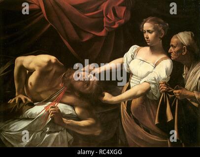 Judith decapitazione Oloferne. Museo: Palazzo Barberini di Roma. Autore: Caravaggio. Foto Stock