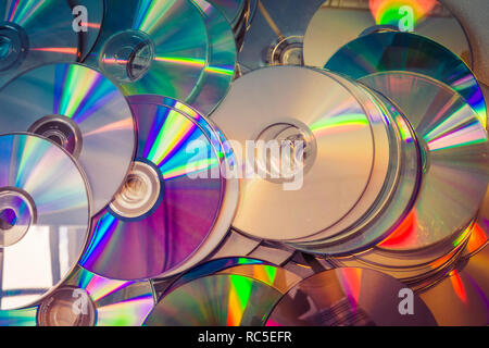 Collezione di CD Foto Stock