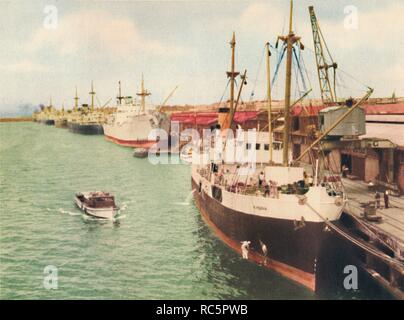 "South Wharf, Fremantle', C1947. Creatore: sconosciuto. Foto Stock