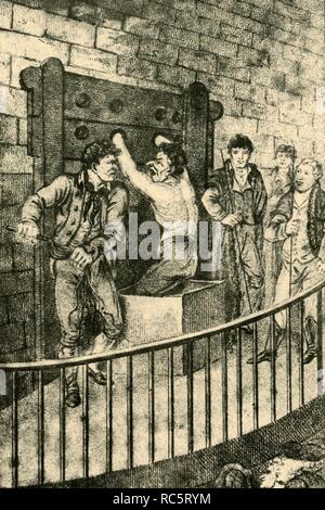 "Fustigazione presso la Old Bailey', 1809, (1925). Creatore: sconosciuto. Foto Stock