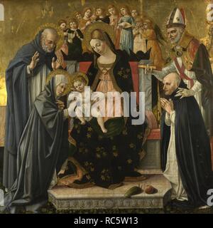 Il Matrimonio mistico di Santa Caterina da Siena. Museo: National Gallery di Londra. Autore: Lorenzo D'Alessandro. Foto Stock