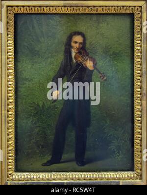 Ritratto di Niccolò Paganini (1782-1840). Museo: stato di Dresda collezioni d'arte. Autore: KERSTING, Georg Friedrich. Foto Stock