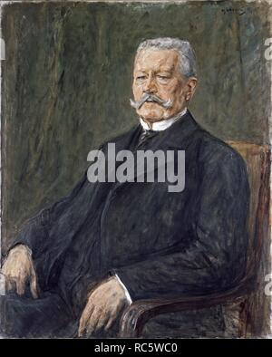 Ritratto di Paul von Hindenburg. Museo: Niedersächsisches Landesmuseum di Hannover. Autore: Liebermann, Max. Foto Stock