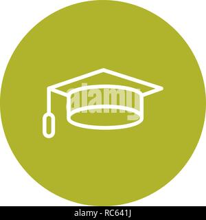 Graduazione del vettore Icona Cap Illustrazione Vettoriale