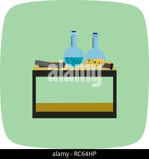 La chimica del vettore icona di impostazione Illustrazione Vettoriale