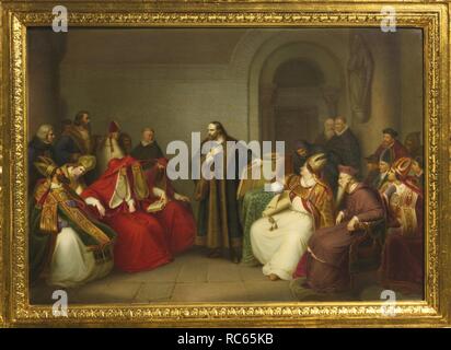 Giovanni Hus prima del Concilio di Costanza. Museo: Collezione privata. Autore: anonimo. Foto Stock