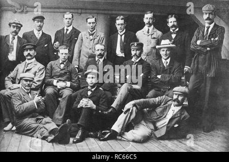 Winston Churchill con compagni di corrispondenti di guerra in Sud Africa 1900 Foto Stock