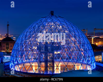 Victoria Square Belfast crepuscolo Foto Stock