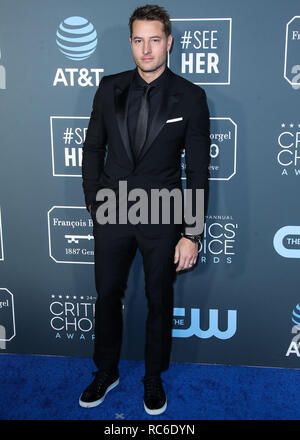 Santa Monica, Stati Uniti. Xiii gen, 2019. Justin Hartley arriva alla ventiquattresima edizione critica' Choice Awards tenutosi presso la Barker Hangar su gennaio 13, 2019 in Santa Monica, Los Angeles, California, Stati Uniti. (Foto di Xavier COLLIN/Image Press Agency) Credito: Image Press Agency/Alamy Live News Foto Stock