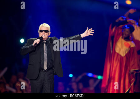 Berlino, Deutschland. Xii gen, 2019. HEINO, Saenger, cantando, canti, concerti, performance, show 'Schlagerchampions - la grande festa dei migliori' sul 12.01.2019 in Berlino Velodrom, | Utilizzo di credito in tutto il mondo: dpa/Alamy Live News Foto Stock