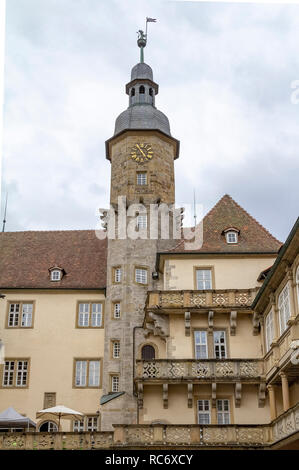 Dettaglio del castello Langenburg nella Germania meridionale Foto Stock