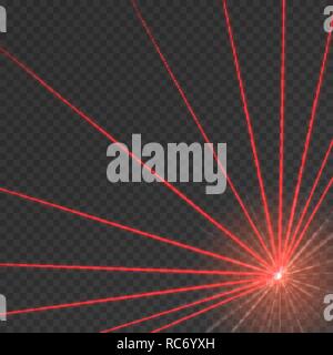 Riassunto fascio laser rosso. Illustrazione Vettoriale Illustrazione Vettoriale