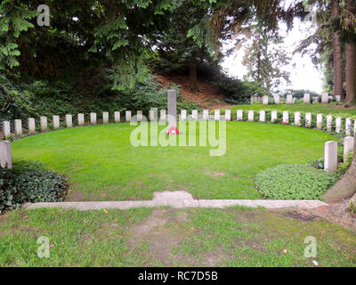 Mons, Belgio. Saint Symphorien Cimitero Militare, una prima Guerra Mondiale Commonwealth War Graves Commissione sepoltura in Saint-Symphorien, provincia di Foto Stock