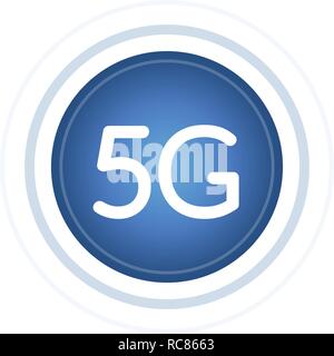 5G concetto tecnologico icona come EPS file 10 Illustrazione Vettoriale