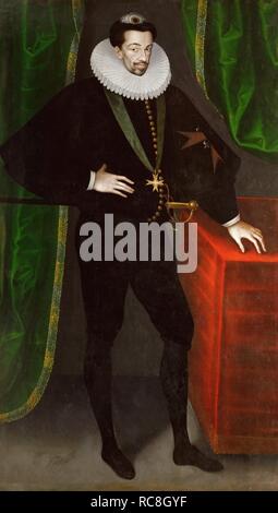 Ritratto di Enrico III di Francia, re di Polonia e granduca di Lituania. Museo: Il Castello di Ambras, Innsbruck. Autore: Quesnel, Francois. Foto Stock