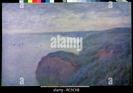 Ripide scogliere vicino a Dieppe. Museo: Membro Hermitage di San Pietroburgo. Autore: MONET, CLAUDE. Foto Stock