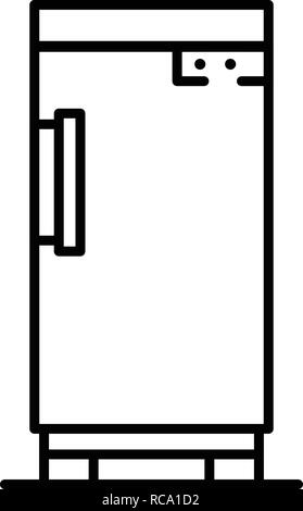 Icona di frigo, stile contorno Illustrazione Vettoriale