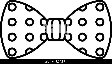 Big dot bow tie, l'icona di stile di contorno Illustrazione Vettoriale