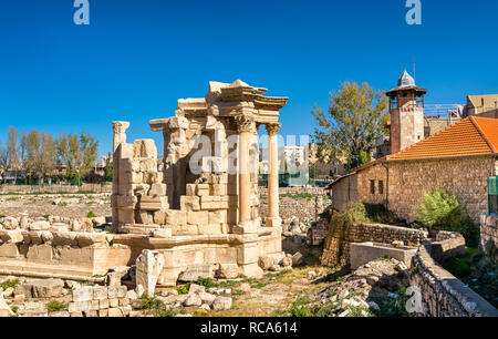 Il Tempio di Venere a Baalbek, Libano Foto Stock
