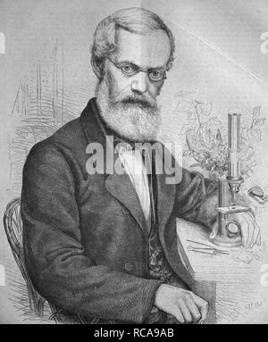 Emil Adolf Rossmaessler o Emil Adolph Rossmaessler, 1806-1867, uno scienziato tedesco, politico e il famoso scrittore, è considerato Foto Stock