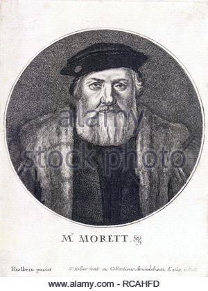 Charles de Solier, Sieur de morette, 1480- c1564, diplomatico francese, attacco da incisore boemo Wenceslaus Hollar dal 1647 Foto Stock