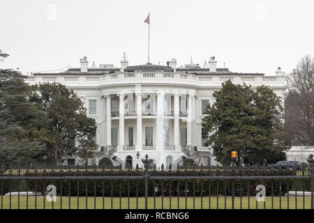 Washington, Distretto di Columbia, Stati Uniti d'America. Xii gen, 2019. La Casa Bianca è visto in Washington, DC il 12 gennaio 2019. Credito: Alex Edelman/ZUMA filo/Alamy Live News Foto Stock