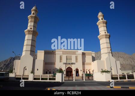 Venerdì la moschea di al-Khasab, Khasab, Omani enclave di Musandam, Oman, Medio Oriente e Asia Foto Stock