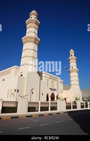 Venerdì la moschea di al-Khasab, Khasab, Omani enclave di Musandam, Oman, Medio Oriente e Asia Foto Stock