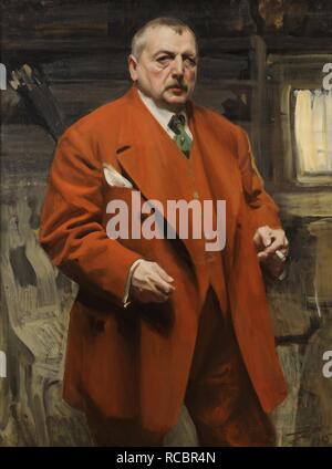 Self-portrait in rosso. Museo: Zornmuseet, Mora. Autore: Zorn, Anders Leonard. Foto Stock