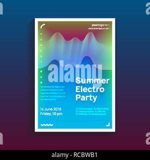 Moderno e alla moda poster. Modello di disegno con vibrante gradiente dello sfondo. illustrazione vettoriale EPS.10 Illustrazione Vettoriale