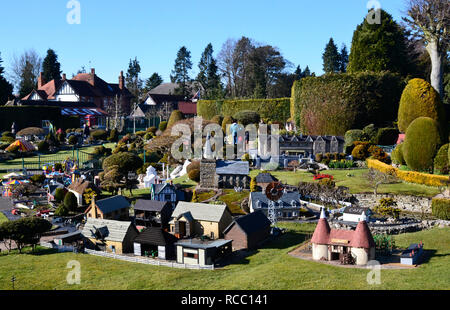 Vista Di Bekonscot Model Village, Beaconsfield, Buckinghamshire, Regno Unito Foto Stock