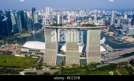 Il Marina Bay Sands Resort, Singapore Foto Stock