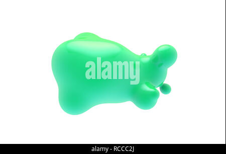 Abstract blob fluido composizioni. SFONDO COLORATO forma liquida il rendering 3D. Foto Stock