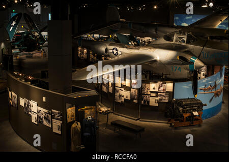 Boeing il Museo del Volo galleria di aeroplani storici Foto Stock