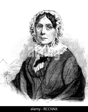 Ida Pfeiffer, nee Reyer, 1797 - 1858, un autore austriaco e giramondo, fu il primo europeo a via attraverso l'isola di Foto Stock