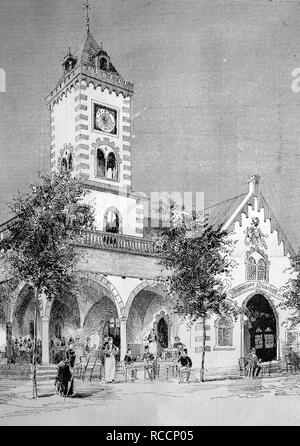 Chiesa Augustinerkirche di Monaco di Baviera, ricreata sul Grand Concours International, fiera mondiale di Bruxelles in Belgio Foto Stock