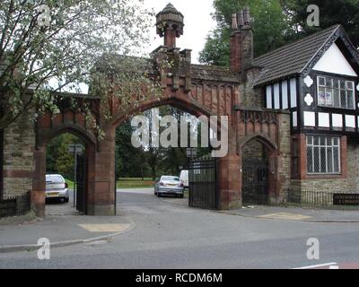 Il cimitero di Agecroft entrata. Foto Stock