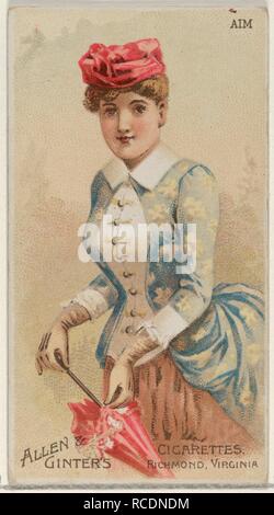 Scopo, dall'ombrellone Punte serie (N18) per Allen & Ginter marche di sigarette Foto Stock
