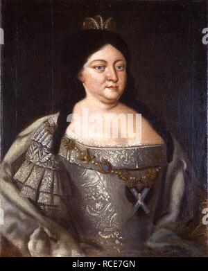 Ritratto di imperatrice Anna Ioannovna (1693-1740). Museo: Membro del Museo di Storia di Mosca. Autore: anonimo. Foto Stock