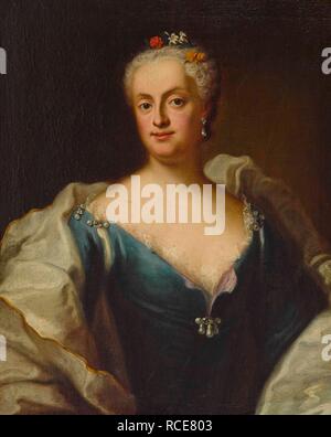 Maria Anna Sofia di Sassonia, Electress di Baviera (1728-1797). Museo: Collezione privata. Autore: DESMAREES, George. Foto Stock